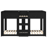 Bunk Bed for Kids Black Oak 80 x 200 cm Engineered Wood 3410404
