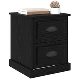 Bedside Cabinet with Drawer 2 pcs Black Oak 39 x 39 x 47.5 cm 881333