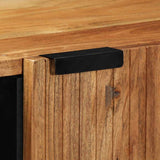 Sideboard with Door Natural 90 x 33.5 x 75 cm Solid Acacia Wood 4017784