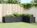 Garden Planter Black 160x120x53 cm PP 367863