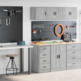 Garage Cabinets 2 pcs Grey Sonoma Engineered Wood 3328328