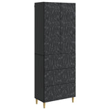Cabinet Set 2 pcs Black 66 x 34.5 x 90 cm Engineered Wood 3416719