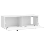 Wall-Mounted TV Cabinet 98 x 31 x 30 cm High Gloss White 899239