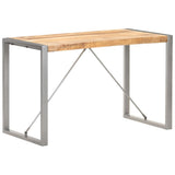 Dining Table 120x60x75 cm Solid Rough Mango Wood 321561