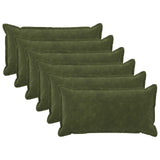 Cushion Cover 6 pcs HOUTEN Green 40 x 70 cm Microfiber Fleece 917877