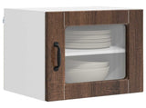 Wall Glass Cabinet PORTO Brown Oak 40 x 31 x 40 cm 885199