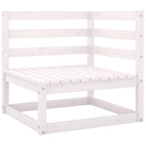4 Piece Garden Lounge Set White Solid Wood Pine 3075380
