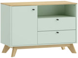 HOMCOM Sideboard Storage Cabinet, 80 cm Buffet Cabinet with 2 Drawers, Open Compartment, Adjustable T3398P555023