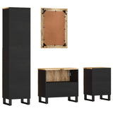 4 Piece Bathroom Furniture Set Solid Wood Mango 3200641