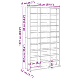 CD Cabinet Old wood 101 x 23 x 177.5 cm Engineered Wood 3329340