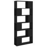 Book Cabinet Room Divider Black 80x24x186 cm Engineered Wood 809153