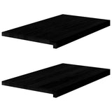 Window Sills 2 pcs Brown Black 70x40x2 cm Solid Wood Oak 4009197