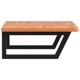 Basin Shelf Wall Mounted Steel and Solid Wood Beech 3302451