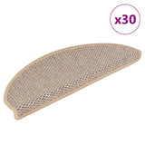 Stair Mats Self-adhesive Sisal-Look 30 pcs 65x21x4 cm Light Beige 3365880