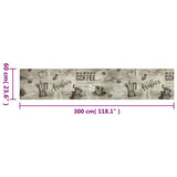 Kitchen Rug Washable Coffee Grey 60x300 cm Velvet 4005583
