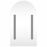 Bathroom Mirror Cabinet with LED Light Arched Oak 42x13x70 cm 357976