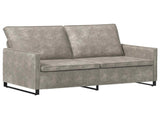 2 Seater Sofa Light Grey 150 x 81 x 82 cm Faux Suede Fabric 42040996
