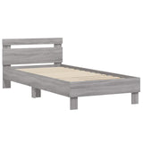 Bed Frame with Headboard Grey Sonoma 80 x 200 cm 8009019