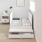 Storage Bed Frame White 236.5 x 90 x 31.5 cm Engineered wood 3335605