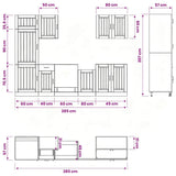 7 Piece Kitchen Cabinet Set "Lucca" White Engineered Wood 3314771