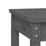 Garden Bench Grey Solid Pine Wood Standard Durable Garden Bench 823992