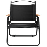 ZNTS Camping Chairs 2 pcs Black 54x43x59cm Oxford Fabric 319482