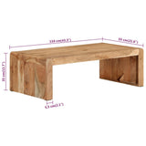 Coffee Table 110x55x35 cm Solid Wood Acacia 351649