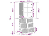 Cabinet Set 2 pcs 66 x 34.5 x 90 cm Engineered Wood 3416382