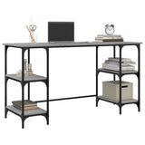 Desk Grey Sonoma 140x50x75 cm Metal and Engineered Wood 845329