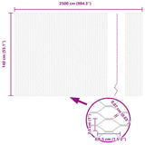 Hexagonal Fence with Post 25 x 1.4 m PVC-Coated Steel Grey Mesh 3353244