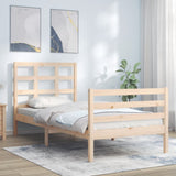 Bed Frame without Mattress 90x200 cm Solid Wood 3193971