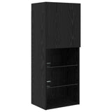 TV Wall Units with LED 5 pcs 40.5 x 30 x 102 cm Black Oak 3402959