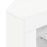 Corner LED TV Cabinet White 100 x 40 x 50 cm Engineered Wood 889795