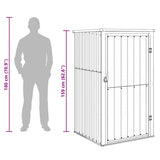 Garden Tool Shed Brown 88x89x161 cm Galvanised Steel 316208