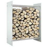 Firewood Rack White 80x35x100 cm Tempered Glass 327471