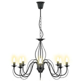 Adjustable Chandelier E14 Metal Black 78 x 101 cm 42053779