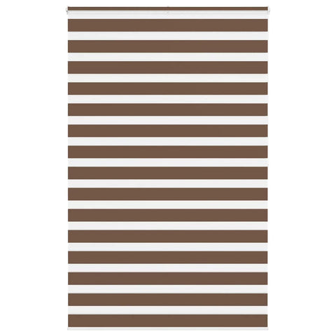 ZNTS Zebra Blind Brown 140x200 cm Fabric Width 135.9 cm Polyester 4014373