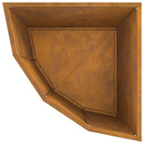 Corner Planter Rusty 45 x 45 x 50 cm Weathering steel 883674