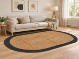 Area Rug Dark Grey 152 x 245 cm Jute 42010707