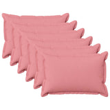 Cushion with Pillow HOUTEN 6 pcs Pink Faux Linen 933217
