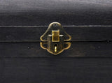 Storage Box Black Plywood Large Storage Box Rectangular 60797
