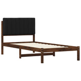 Bed Frame with Upholstered Headboard Dark Brown and Black 904194