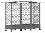 Raised Bed with Trellis and Roof Light Grey 163 x 40 x 129 cm 3423107
