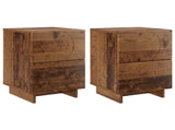 Bedside Cabinet 2 pcs Oak Wood 33.5 x 34.5 x 50 cm 8011402