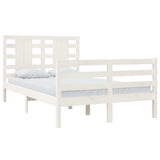 Bed Frame without Mattress White 120x200 cm Solid Wood Pine 3104279