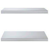 Wall Shelves 2 pcs 50x40 cm Silver Stainless Steel 30284