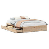 Bed Frame without Mattress 140x190 cm Solid Wood Pine 3301654
