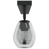 Ceiling Spotlight Black 110.5 x 13 x 26 cm Glass and Metal 42001222