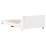 Bed Frame without Mattress White 100x200 cm Solid Wood Pine 850735