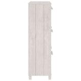 Shoe Cabinet "HAMAR" White 59,5x35x117 cm Solid Wood Pine 340513